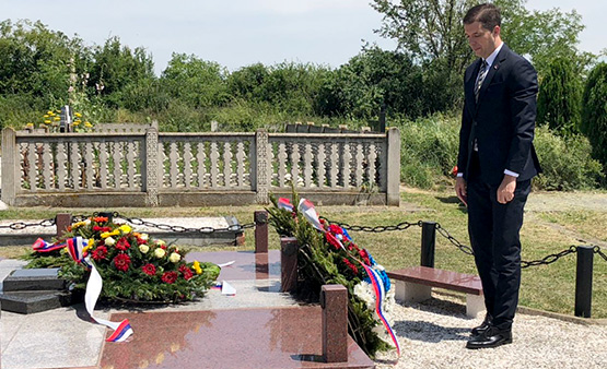 Đurić at the commemoration of the anniversary of his death